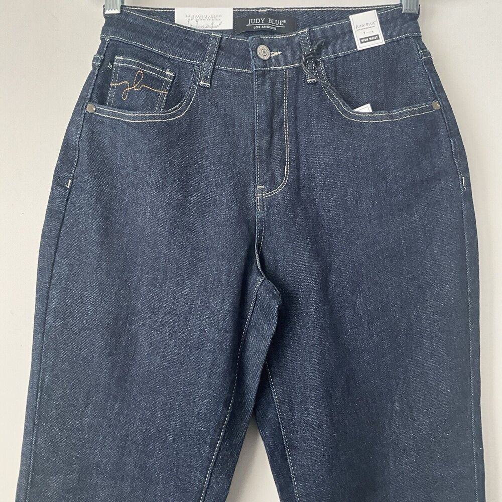 Judy Blue Rinse Wash Mom Jeans Dark Blue High-Rise 26 - Picture 7 of 14